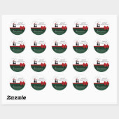 Schattig grappig Santa cats streeppatroon Ronde Sticker (Vel)