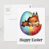 Schattig Grappig Schattige Pasen Baby Eekhoorn Briefkaart (Voorkant / Achterkant)