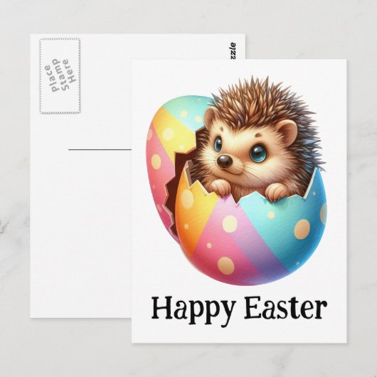 Schattig Grappig Schattige Pasen Baby Hedgehog Briefkaart (Voorkant / Achterkant)