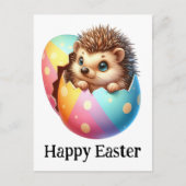 Schattig Grappig Schattige Pasen Baby Hedgehog Briefkaart (Voorkant)