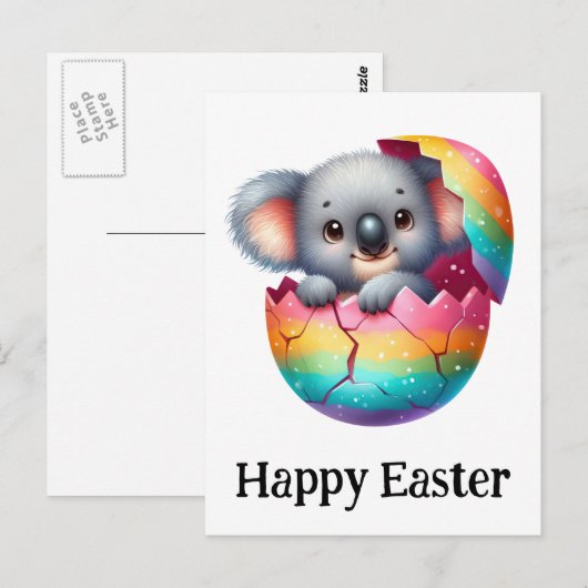 Schattig Grappig Schattige Pasen Baby Koala Beer Briefkaart (Voorkant / Achterkant)
