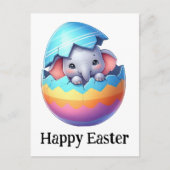 Schattig Grappig Schattige Pasen Baby Olifant Briefkaart (Voorkant)