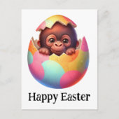 Schattig Grappig Schattige Pasen Baby Primaat Briefkaart (Voorkant)