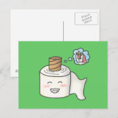 Schattig Grappig Toiletpapier Dromend dat het een  Briefkaart (Voorkant / Achterkant)
