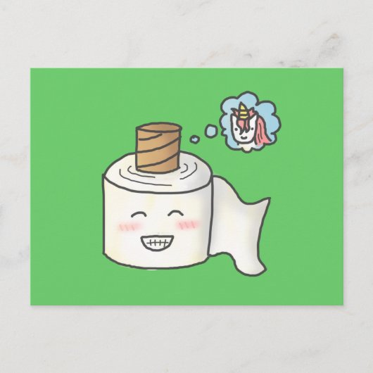 Schattig Grappig Toiletpapier Dromend dat het een  Briefkaart (Voorkant)