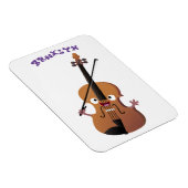 Schattig grappig viool muzikaal cartoon karakter  magneet (Rechterzijde)