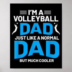 Schattig Grappig Volleybal Cadeau Voor Vaders en M Poster