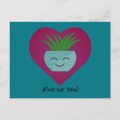 Schattig Grappige Aloeve Je  Aloe Feestdagenkaart (Voorkant)