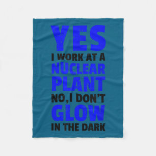 Schattig grappige kerncentrale ik gloei niet vegan fleece deken