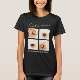 Schattig griezelig ontwerp voor vrouwen zwarte kat t-shirt