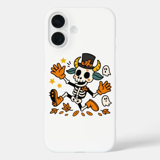 Schattig griezelig skeletgeit met hoge hoed  Case-Mate iPhone case (Achterkant)