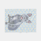 Schattig grijs blauw Bulldog Puppy Fleece Deken (Voorkant (Horizontaal))