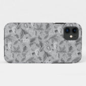 Schattig grijs bloemmotief Case-Mate iPhone case (Achterkant (horizontaal))