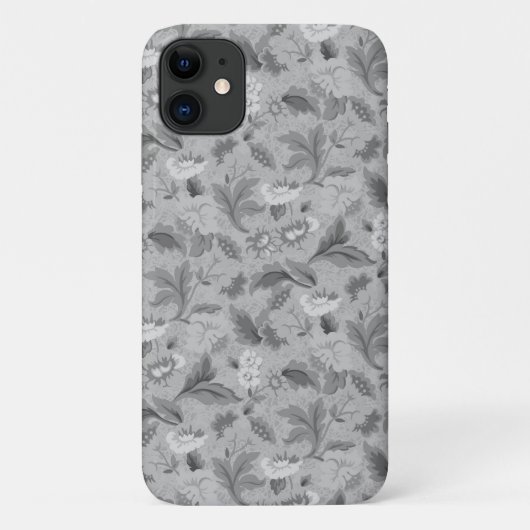 Schattig grijs bloemmotief Case-Mate iPhone case (Achterkant)
