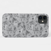 Schattig grijs bloemmotief Case-Mate iPhone case (Achterkant (horizontaal))