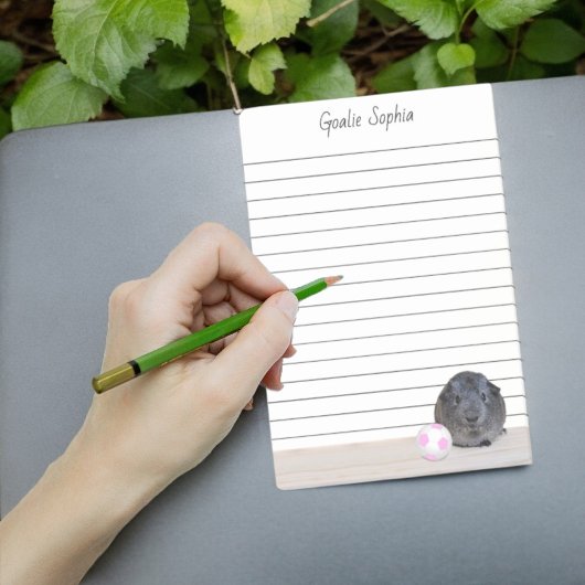 Schattig grijs cavia roze Voetbal gevoerd Post-it® Notes