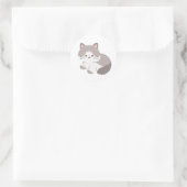 Schattig grijs en witte kat Sticker (Tas)