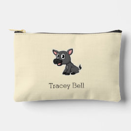 Schattig grijs ezeltje roomkleurig etui