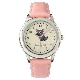 Schattig grijs ezeltje roomkleurig horloge