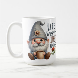 SCHATTIG GRIJS GNOME SCHATTIGE KOFFIE GEZEGDE KOFFIEMOK