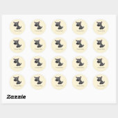 Schattig grijs klein ezel crème ronde sticker (Vel)