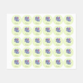 Schattig grijs olifant groen labels (Vel)