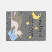 Schattig grijs patroon kinder fleece deken (Voorkant (Horizontaal))