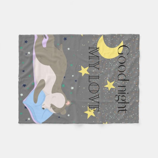 Schattig grijs patroon kinder fleece deken (Voorkant (Horizontaal))