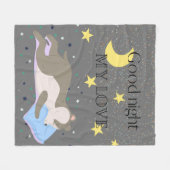 Schattig grijs patroon kinder fleece deken (Voorkant (Horizontaal))