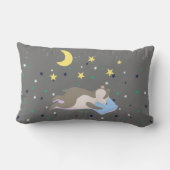 Schattig grijs patroon kinder kussen (Achterkant)