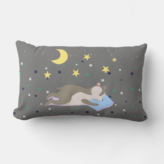 Schattig grijs patroon kinder kussen (Voorkant)