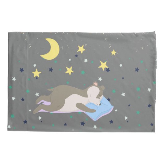 Schattig grijs patroon kinder kussensloop (Achterkant)