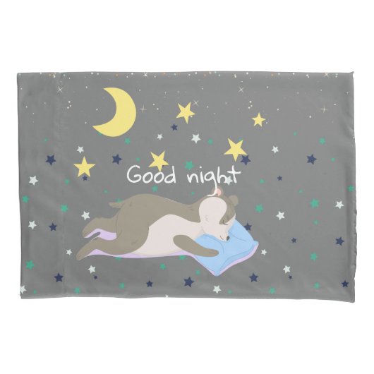 Schattig grijs patroon kinder kussensloop (Voorkant)