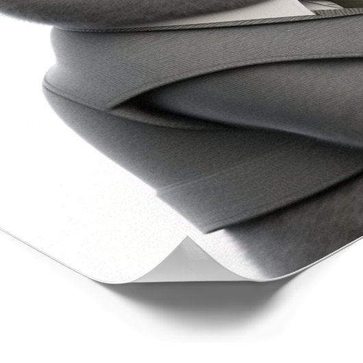 Schattig grijs Poster voor kattenbroodjes (Hoek)