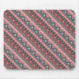 Schattig grijs rood azteekse patroonontwerp muismat