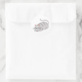 Schattig grijs tabby cat leggen Sticker (Tas)