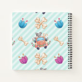 Schattig Grijs Wolf Baby shower Gastenboek Notitieboek (Achterkant)