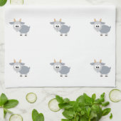 Schattig grijze geit theedoek (Gevouwen)