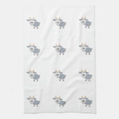 Schattig grijze geit theedoek (Verticaal)