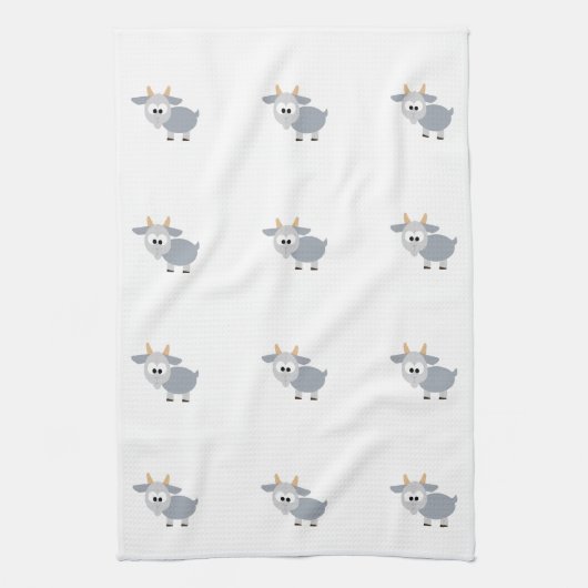 Schattig grijze geit theedoek (Verticaal)