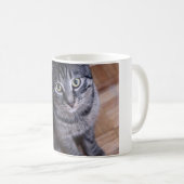 Schattig grijze kat koffiemok (Voorkant rechts)