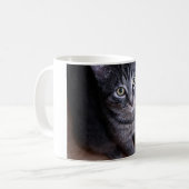 Schattig grijze kat koffiemok (Voorkant links)