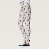 Schattig grijze stippen vrouwen leggings (Links)