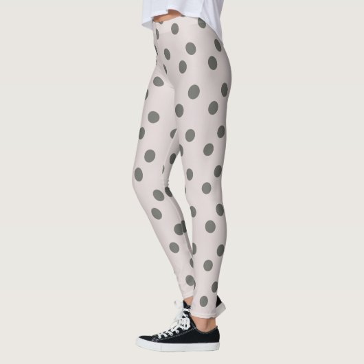 Schattig grijze stippen vrouwen leggings (Links)