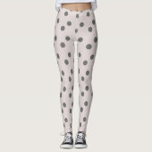 Schattig grijze stippen vrouwen leggings (Voorkant)