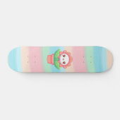 Schattig, grillig bloemetje in pot persoonlijk skateboard (Horizontaal)