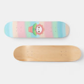 Schattig, grillig bloemetje in pot persoonlijk skateboard (Horizontaal)