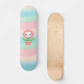 Schattig, grillig bloemetje in pot persoonlijk skateboard (Voorkant)