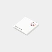 Schattig grillig kleurrijk kattenmonogram post-it® notes (Schuin)