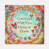 Schattig grillig, kleurrijk, pas uw aan magneet (Voorkant)